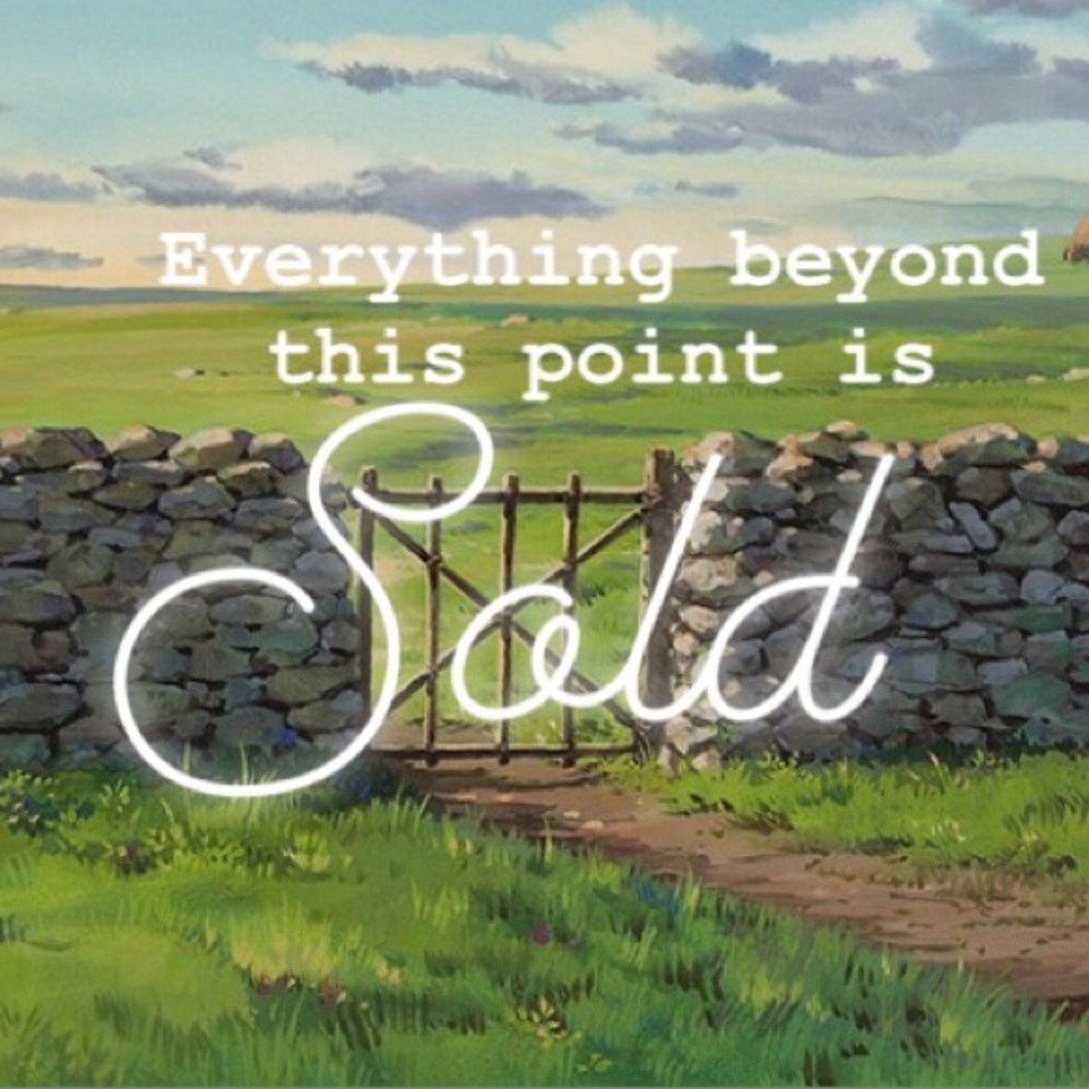 Sold items beyond this point